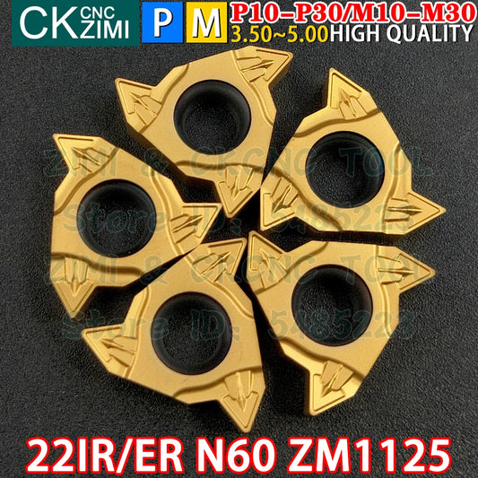 22IR N60 ZM1125 22ER N60 ZM1125 carbide inserts Internal external thread threaded turning inserts Tools CNC metal lathe tool