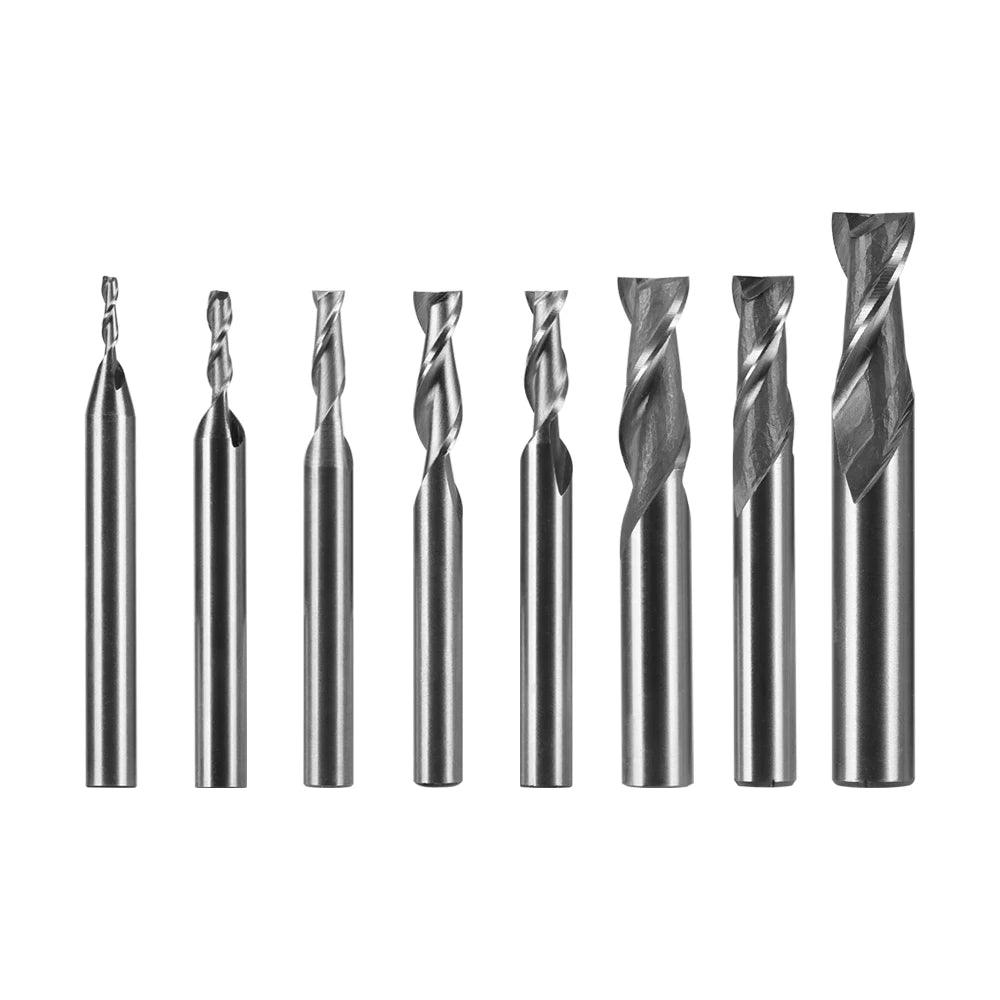 Carbide Milling Cutter 2 Flute Straight Shank End Router Bit Mill 4mm 6mm 8mm 10mm 12mm CNC Tools Stainless Special HRC65