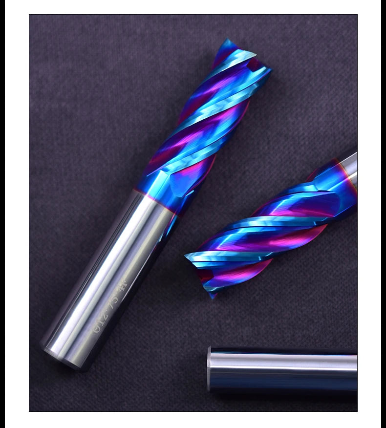 4 Flutes HRC65 Carbide End Mill CNC Cutting tools Alloy Carbide Milling EndMills Tungsten Steel Milling Cutter Square Router Bit