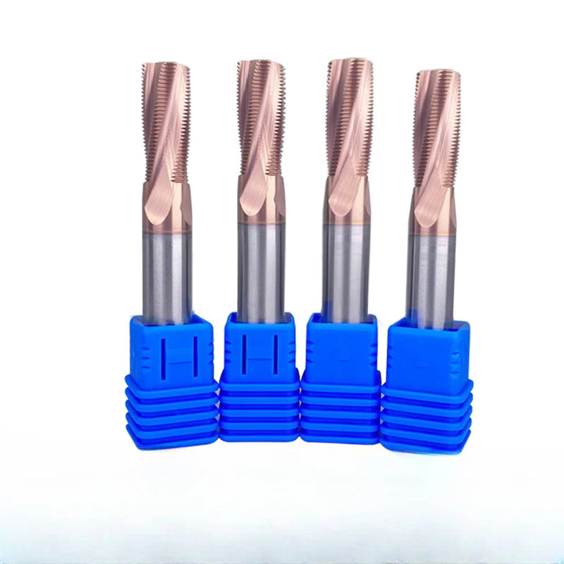 Tungsten Carbide Single Tooth Spiral Milling Cutter 60degree CNC Tool Thread End Mill Router Bits M3 M4 M5 M6 M8 M10