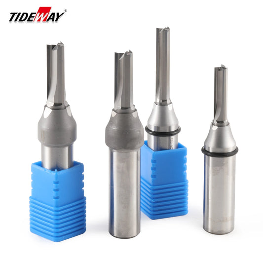 TIDEWAY 1PCS TCT Router Bit 3 Flutes Straight Flush Trimming Milling Cutter 12.7mm 1/2Inch Shank CNC Woodworiking Tools