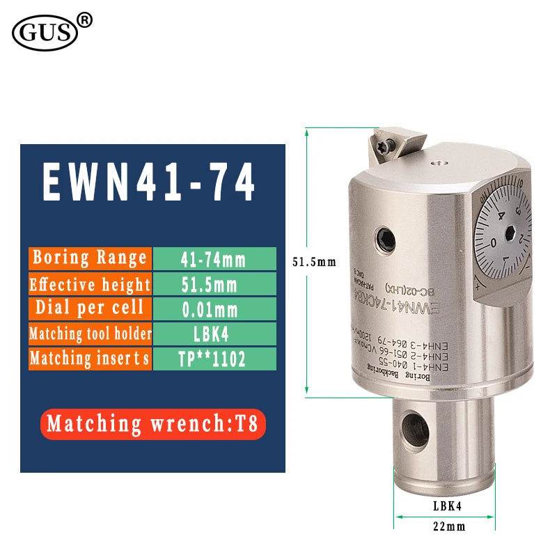 CBH EWN Fine Boring Head EWN20 EWN25 EWN32 EWN41 EWN53 EWN68 Adjustable Boring Drill Tool Holder Bore LBK1 2 3 4 5 6 LBK CKB