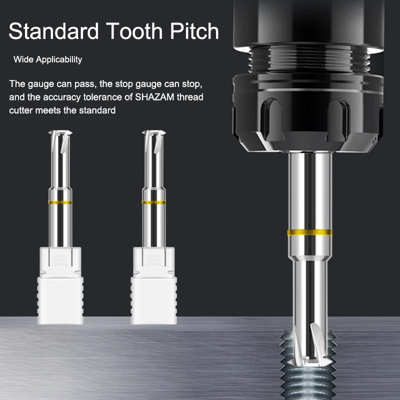 GAMONT HRC55 Single-Teeth Thread Milling Cutter Tungsten Steel Carbide For Aluminium High Hardness Endmills CNC Machining Tools