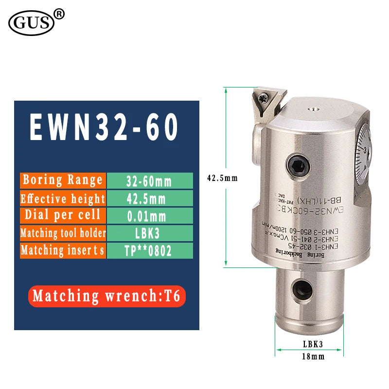 CBH EWN Fine Boring Head EWN20 EWN25 EWN32 EWN41 EWN53 EWN68 Adjustable Boring Drill Tool Holder Bore LBK1 2 3 4 5 6 LBK CKB