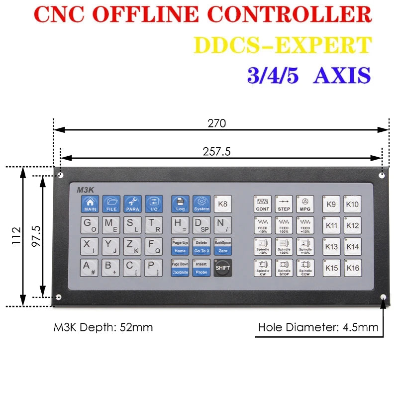 Free Shipping ！DDCS Expert Standalone CNC Motion Controller Offline Controller Support 3/4/5 Axis Replace DDCSV3.1 DDCSV4.1