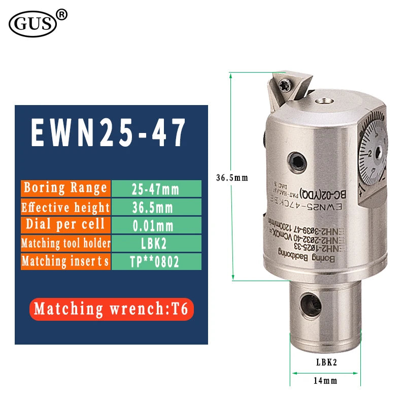 CBH EWN Fine Boring Head EWN20 EWN25 EWN32 EWN41 EWN53 EWN68 Adjustable Boring Drill Tool Holder Bore LBK1 2 3 4 5 6 LBK CKB