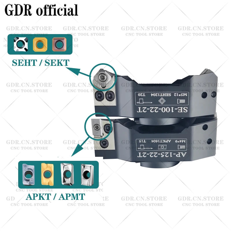 GDR AP SE AP16 End milling cutter tool 90 ° 45 ° KM12 400R 50 22 27 32 right angle double edge bridge type aluminum alloy cutter