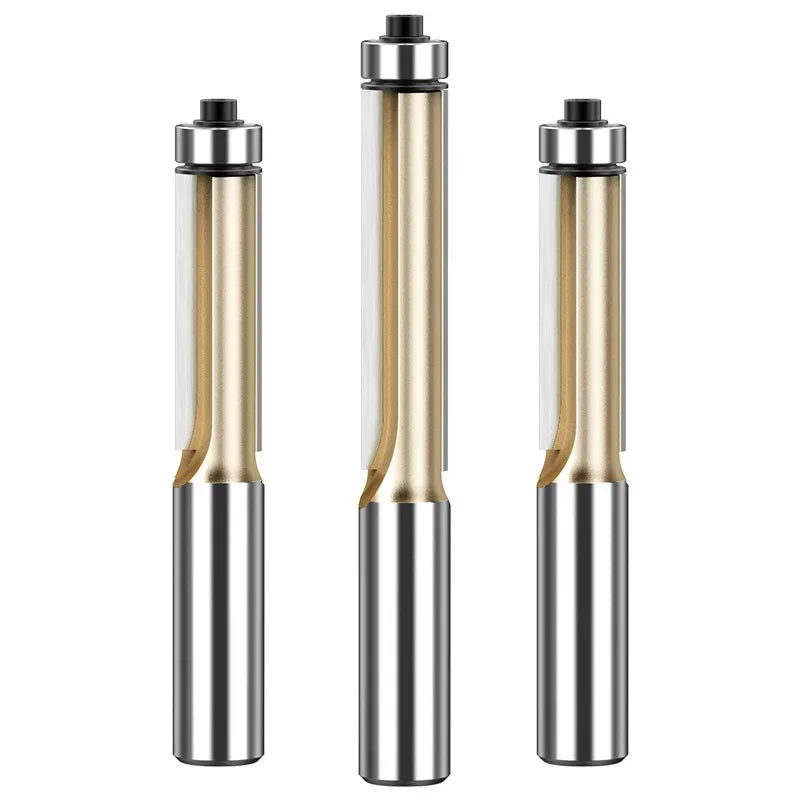 Tideway Double Bearing Flush Trim Router Bits for Wood 1/2 1/4 Shank Woodworking Tools Trimming CNC Endmill Milling Cutter