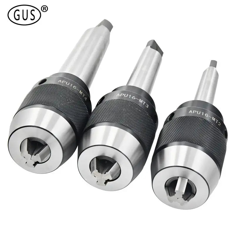 Morse MT2 MT3 MT4 straight shank C20 C25 C32 R8 tool holder APU13 APU16 CNC integrated self-tightening three-jaw drill chuck