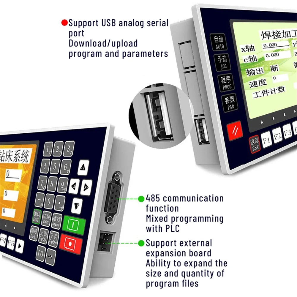 TC55 1 2 3 4 Axis CNC Controller System  Motion Controller  For CNC Milling Machines Programmable CNC Controller