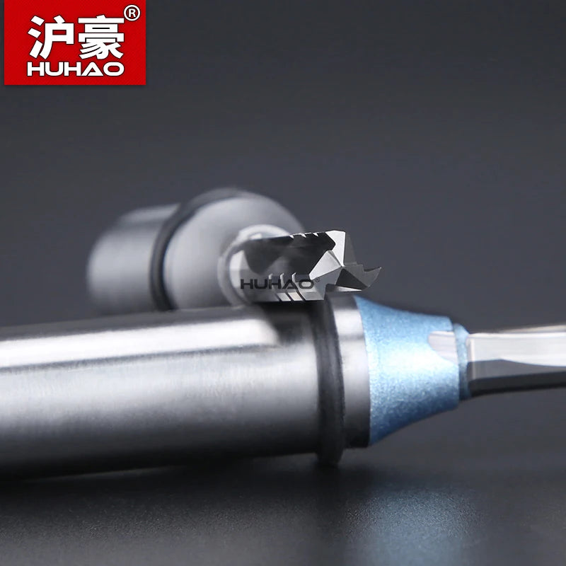 HUHAO Straight Milling Cutter 1/2 Shank Tct Wood Mdf Carving Trimming Slotting CNC Router Bit Carbide End Mill Woodworking Tool