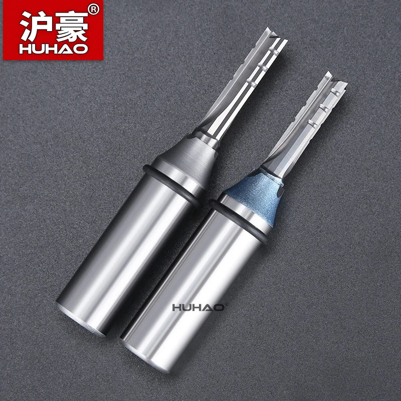 HUHAO Straight Milling Cutter 1/2 Shank Tct Wood Mdf Carving Trimming Slotting CNC Router Bit Carbide End Mill Woodworking Tool